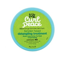 Just For Me Curl Peace Tenderhead Detangling Pre Shampoo Treatment - For Wavy, Curly & Coily Hair. Enriched with Marshmallow Root, Aloe Vera & Raw Honey, 12 Oz.