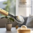 thumbnail image 3 of Outil de Cuisine Multi-Usage en Acier Inoxydable Premium avec Manche en Bois – Design Ergonomique Résistant à la Rouille pour Servir Crème Glacée, Miel et Fruits; Finition Polie, Facile à Nettoyer, Cadeau Idéal pour, 3 of 5