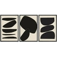 thumbnail image 4 of PixonSign Framed Canvas Print Wall Art Set Geometric Duotone Circle Mid-Century Collage Abstract Shapes Illustrations Modern Art Boho Decorative for Living Room, Bedroom, Office - 16"x24"x3 BLACK, 4 of 5