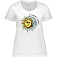 thumbnail image 3 of Inktastic Summer Solstice Sun and Moon Women's Plus Size T-Shirt, 3 of 5