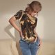 thumbnail image 3 of Balery Western Skeleton Cowboy Horse Body de cuello redondo de manga corta para mujer Tops de manga corta Tops básicos-Medium, 3 of 7