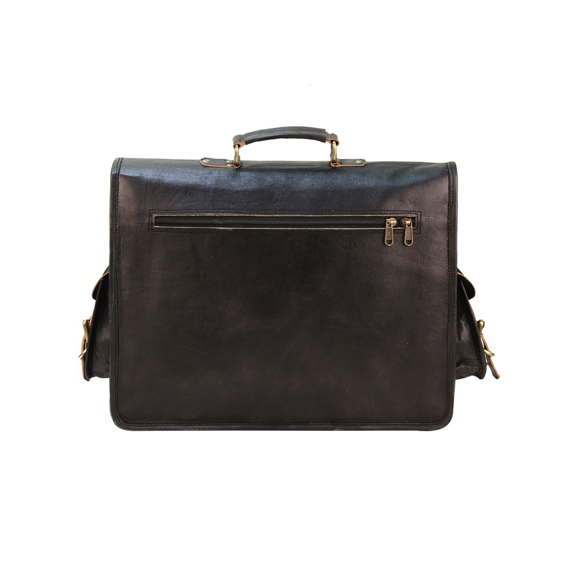 18-Inch Handmade Leather Laptop Messenger Bag – Briefcase Satchel for Men & Women, Ideal for Work & Travel