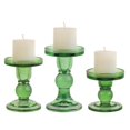 thumbnail image 4 of Juego de candelabros BTGLLAS de cristal verde de 3 piezas, 4 of 7