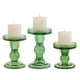thumbnail image 4 of Juego de candelabros BTGLLAS de vidrio verde de 6 piezas con soporte y vela, 4 of 7