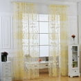 thumbnail image 2 of De Cristal Floral Cenefas Panel De Tratamiento De Ventana Escarpada Cortina Color Amarillo Sunnimix Cortina de la ventana, 2 of 8
