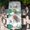 LightSeaGreen White, variant on Happy Birthday Table Cloths for 4 Foot Rectangle Tables, Green Dress Crown Carriage Flowers Butterfly Patio Waterproof Elastic Fitted Tablecloths, Washable Rectangular Table Cover for Camping