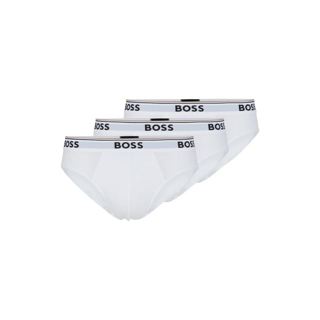 Calzoncillos BOSS Hugo para hombre, 3 unidades, algodón/Elas, blancos, talla M