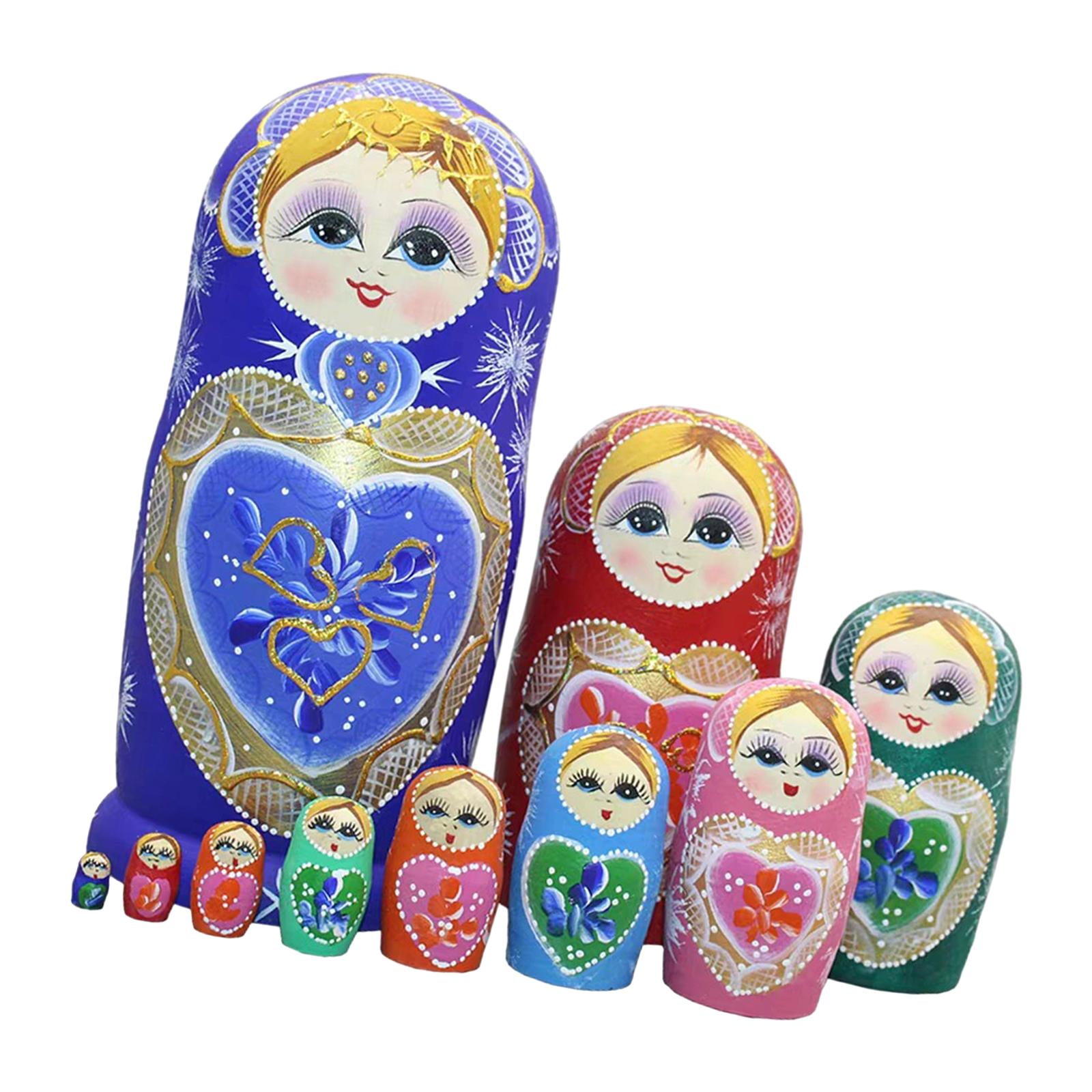 figatia Matryoshka Dolls Creative Doll Toy Wooden Toys Hand