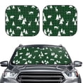 thumbnail image 2 of Zufioo Christmas tree green plaid Print Folding Car Windshield Sun Visor, Anti-ultraviolet Sun Visor, Suitable for Trucks, Vans Car Accessories-Small, 2 of 6