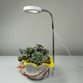 thumbnail image 3 of Lampe de Croissance pour Plantes à Spectre Réglable avec Minuterie 3/9/12 H et Fonction à Intensité Réglable, 48 DEL (24 Jaunes+20 Rouges+4 Bleues) Anneau Ange Simulation de Lumière du Soleil pour Succulentes, Tuyau Flexible de 90 mm et Télescopique pour Sol, 3 of 6