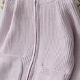 thumbnail image 6 of KHONTS Girls Sweater Cardigan Uniform Zip up Knit Turtleneck Fall Kids Jacket with 2 Pockets, Sizes 6-14 Years Purple 140, 6 of 8