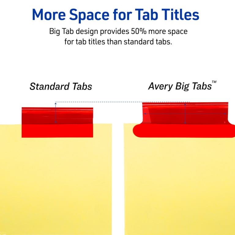 Avery Paper Dividers, Insertable Big Tab, 8-Tab photo 4