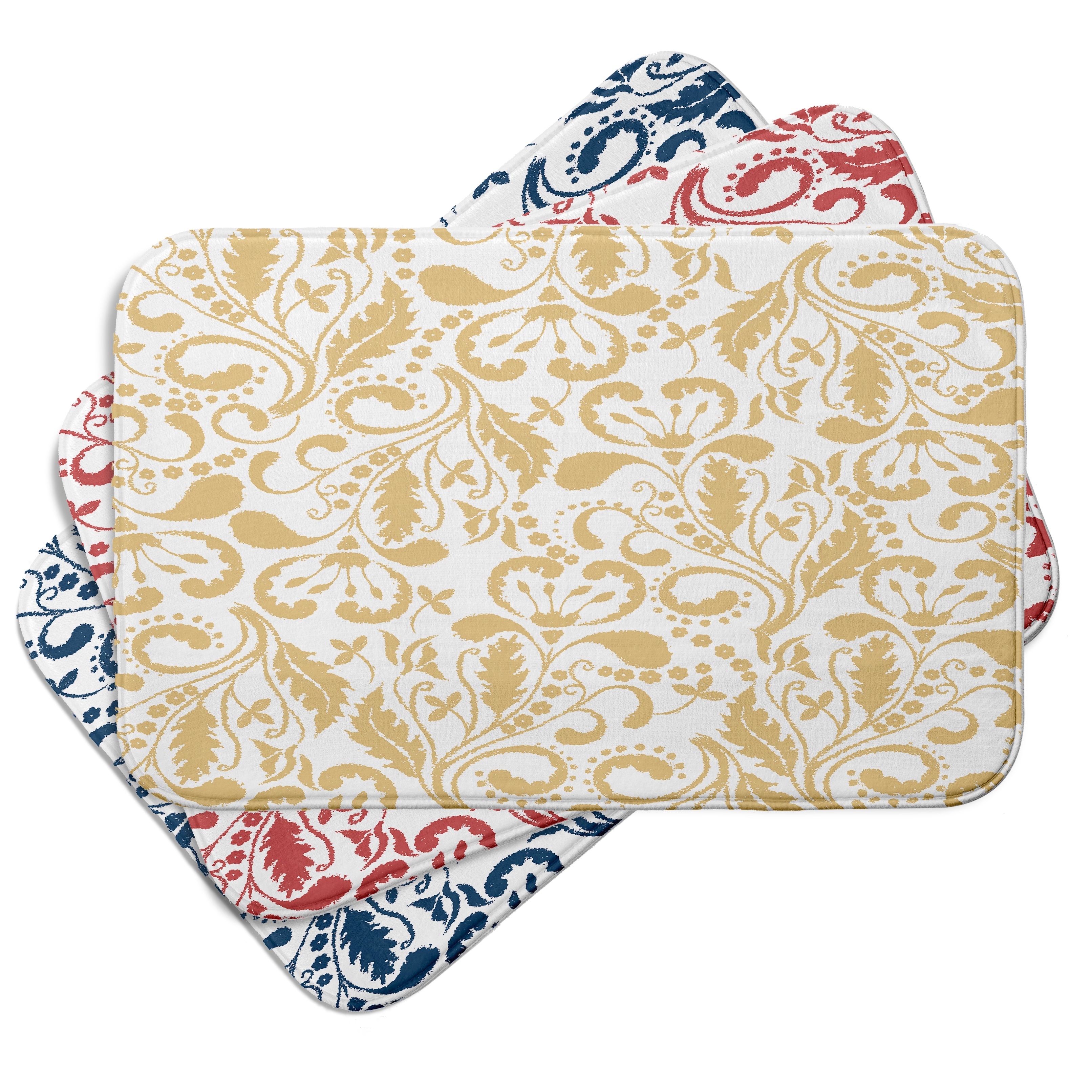 Simply Daisy 24" x 17" Plush Microfiber Blue Aurora Bath Mat