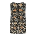 thumbnail image 6 of Homenesgenics Tank Tops for Women Plus Size Summer Floral Printed T-Shirt Home & Leisure Round Neck Tank Top,Sleeveless Tunic Tops Brown XXXXL, 6 of 7