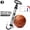 Silver, variant on 361° Portable Ball Pump, 45PSI Universal Sports Ball Air Pump with Twist-On Adapter Base, Non-Return Leak-Free 11" Compact Steel Hand Pump with Ergo Grip Handle for Basketball, Soccer