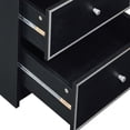 thumbnail image 2 of Miekor Furniture Black and Silver 2-drawer Nightstand B5A0533, 2 of 7