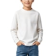 thumbnail image 2 of ZBSOKO Long Sleeve Shirt for Boys Mock Neck T-Shirt Solid Color Lightweight Tops Base Layer Fall Winter Daily Casual Wear 4-16 Years, 2 of 9