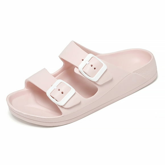 Summer ladies sweet wind slippers lovers non-slip Boken double buckle EVA thick sole slippers tzw