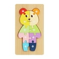 thumbnail image 1 of Rompecabezas de madera para niños de preescolar y jardín de infantes, juguetes Montessori Oso, 1 of 9