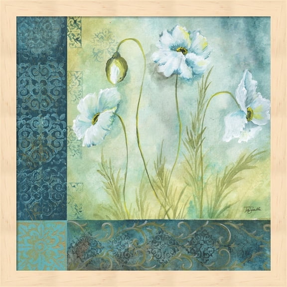 Metaverse Tre Sorelle Studios 'White Poppy Garden I' Framed Art