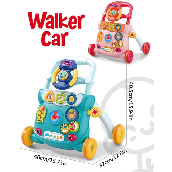 Multifunctional Baby Activity Walker, Stable Mechanical Triangle Structure, Noise-Reducing Wheels, Interactive Learning Toys, Prevents Bow Legs, Ideal Gift for Infants Learning to Walk