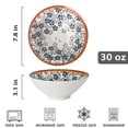 thumbnail image 2 of XINLTC 30oz Ceramic Ramen Bowls, Set of 2, Large Japanese Noodle Soup Bowls, Salad Serving Prep Dish, 2 of 8