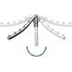 thumbnail image 3 of 2 Pieces 180 Rotatable Stainless Steel Clothing Hook Foldable Wall, 5 Hook Wall Bracket Clothing Fan Metal Wardrobe Hook Swing Arm Holder Wall Clothe, 3 of 5