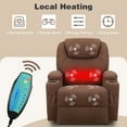 Homall Recliner Chair Massage Fabric 360° Swivel Rocker Recliner Living