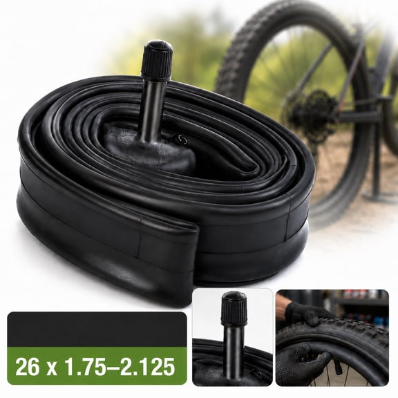 1-PC 26" Bike Tube 26x1.75 26x1.95 26x2.0 26x2.10 26x2.125 45/57-559 Inner Tube Compatible with 26" x1.75-2.125" AV Schrader Valve Bike Bicycle Tire Tube