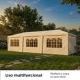 thumbnail image 3 of Toldo Carpa Fiestas Boda Vanlig 9m X 3m Color Blanco Armable 9x3, 3 of 7