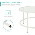 thumbnail image 4 of Best Choice Products 36in Round Tempered Glass Coffee Table for Home, Living Room, Dining Room - White, 4 of 7