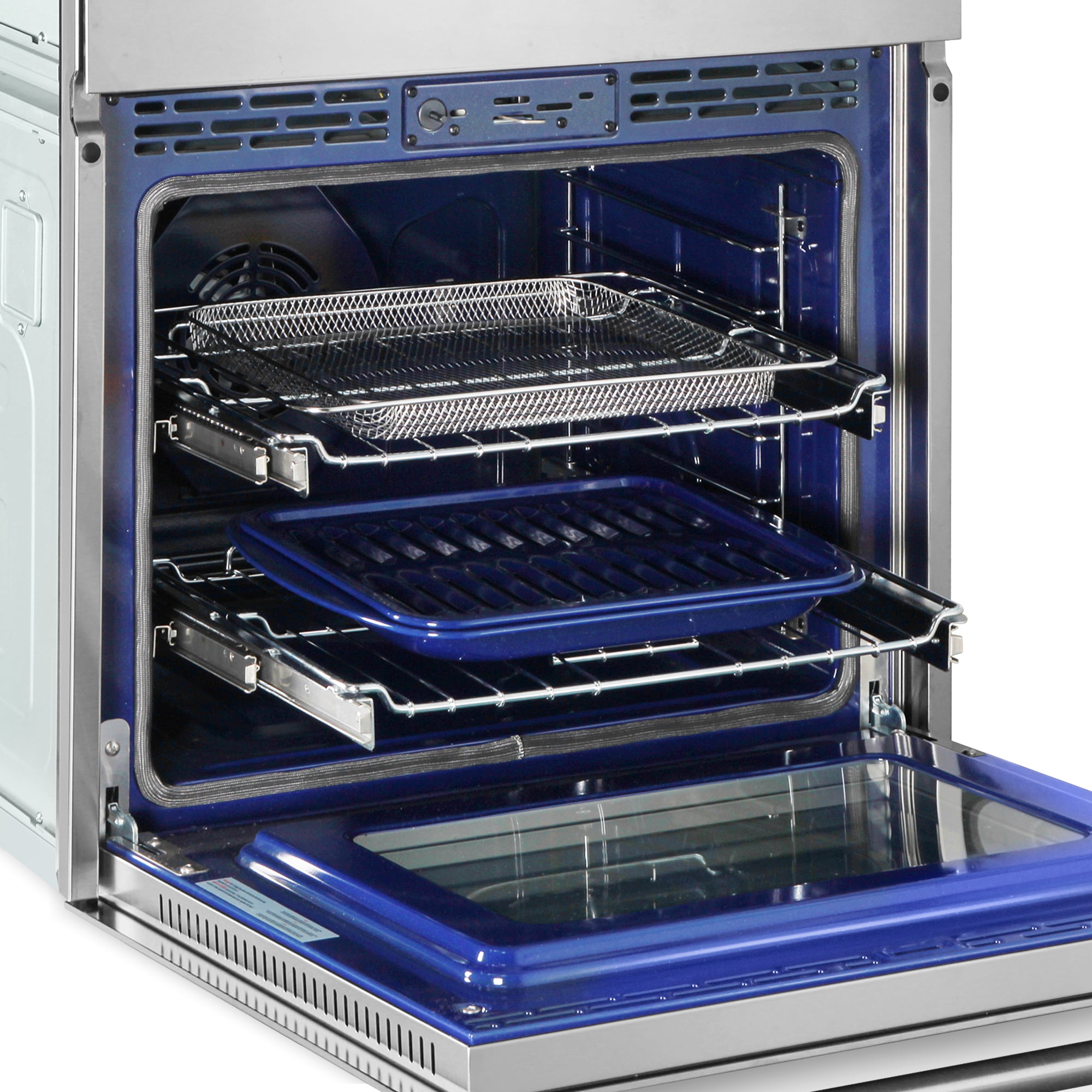 Cosmo 30 in. Regal Collection 4.8 / 1.6 cu. ft. Electric Microwave Wall Oven Combination, Air Fry, Convection, Stainless Steel