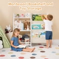thumbnail image 3 of BECOKOME 3 Tiered Kids Bookshelf and Storage, Montessori Bookcase Small Book Shelf for Kids Rooms Nursery Bedroom, White, 3 of 9