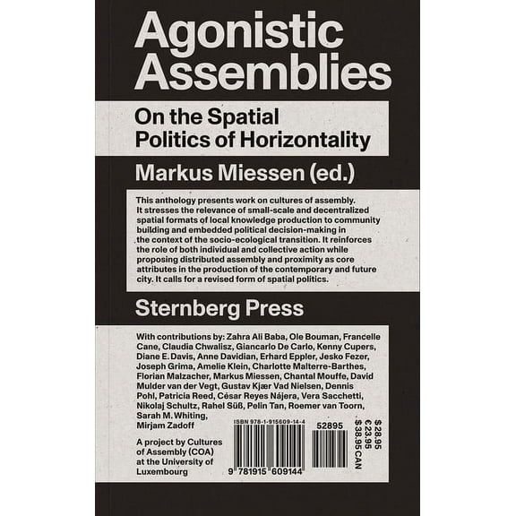 Agonistic Assemblies: On the Spatial Politics of Horizontality, (Paperback)