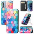 thumbnail image 1 of Case For Motorola Moto G51 Cover Magnetic Leather Colorful Wallet Case Coque Blocking Card Slot Stand - Colorful, 1 of 4