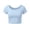 Light Blue, variant on fheaev Crop Top for Women Short Sleeve Slim Fit Tight Casual Summer Going Out Tee