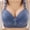 Blue, variant on Patlollav Summer Saving Plus Size Womens Solid Color Fashion Bowknot Comfortable Hollow Out Bra Underwear No Rims