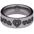 thumbnail image 2 of Heart Knot Tungsten Carbide Ring, 2 of 9