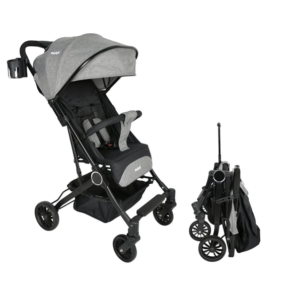 Carriola Bebé Motek Kiara Plegable Ligera Compacta Viaje Gris