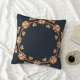 thumbnail image 4 of LNWH Decorative Pillow Covers, Retro Ornate Round Square Sofa Decorative Knit Pillow Case, 18"x18", 4 of 8