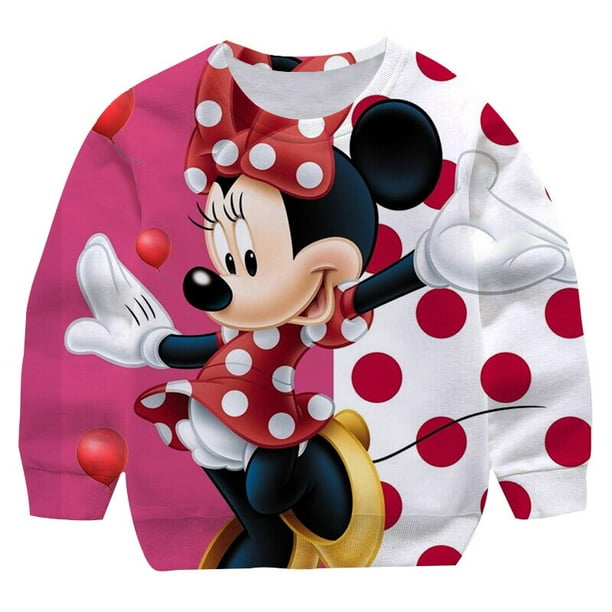 Bebé niñas niños encantador Mickey Mouse Minnie manga larga cuello redondo sudaderas niño dibujos animados sudaderas Otoño Invierno bebé Outfit8T Gao Jinjia LED