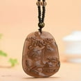 thumbnail image 6 of HOOUN Natural Ice Mountain and Water Brand Obsidian Pendant with Bead Chain, 6 of 6