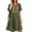Green, variant on Women's Embroidered Mexican Peasant Dresses Short Sleeve Floral Bohemian Fiesta Traditional Tunic Dress