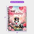 thumbnail image 5 of Hello Valentine’s Day Bernese Mountain Dog Flower Crown Romantic Pink Floral Spiral Bound Journal Berner Lover Gifts 5x7in Spiral Notebook - 00031, 5 of 5