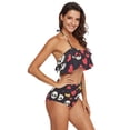 thumbnail image 3 of Ckdifva Skulls Hearts Womens High Waisted Bikini Set Two Piece Swimsuit Bathing Suits, 3 of 5