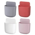 thumbnail image 1 of 4 PCS Punching-free Wall Storage Pocket Self Adhesive Wall-mounted Remote Holder Space-saving, 1 of 6