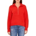 thumbnail image 2 of Vince Camuto Women's Half-Zip Pullover Ribbed Knit Fashion Sweater (Malted, M), 2 of 5