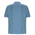 thumbnail image 3 of Mens Casual Botón Arriba Camisas Manga Corta Vintage Boliche Cuba Playa Camisas de Verano Botón Arriba, 3 of 5