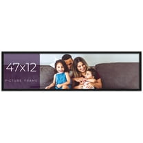 47x12 Frame Black Real Wood Picture Frame Width 0.75 inches | Interior Frame Depth 0.5 inches |