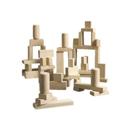 Early Childhood Resources Solid Hardwood Building Block Set, 154 Pc.